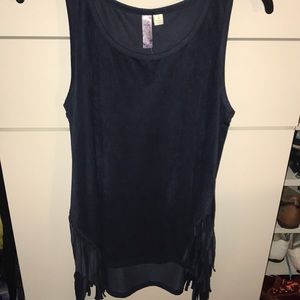 LAST CALL ‼️ Francesscas Suede Fringe Blouse